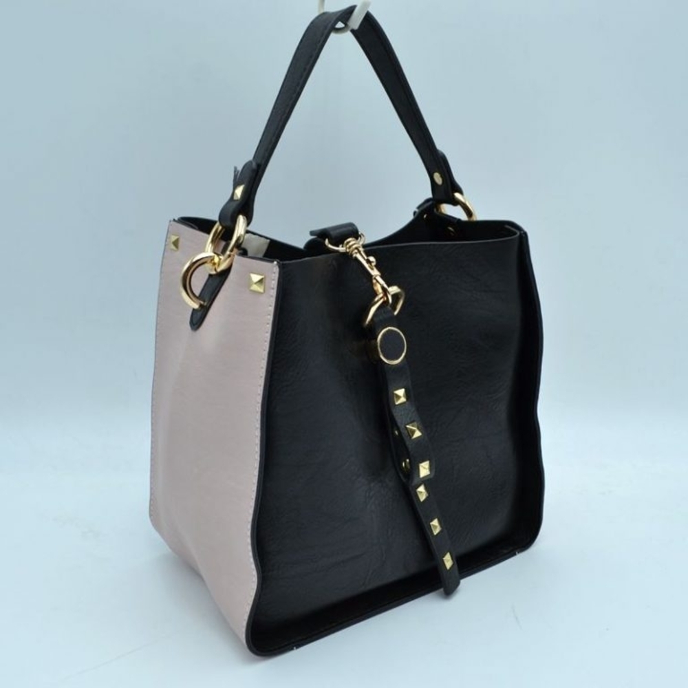 Chic Black and Pink Crossbody Bag